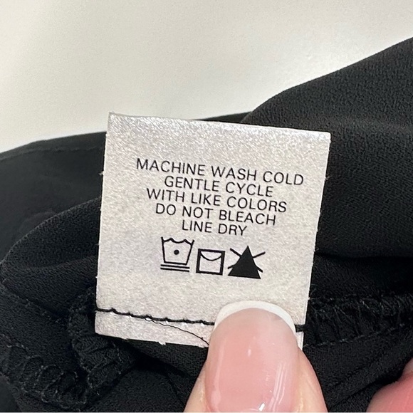 NWT | Krisa | Palazzo Slit Front Pants | Black | Medium - Picture 10 of 14